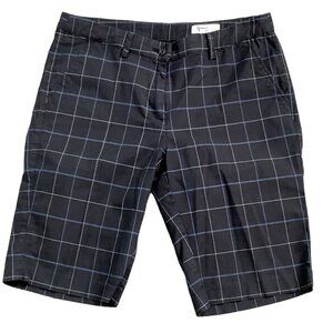 Greg Norman Women's Golf Shorts Plaid Sz 6 Black 175C